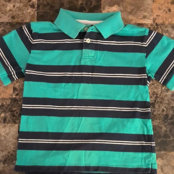 Cherokee Navy and Teal Striped Kids Polo Set - Picture 5 of 7